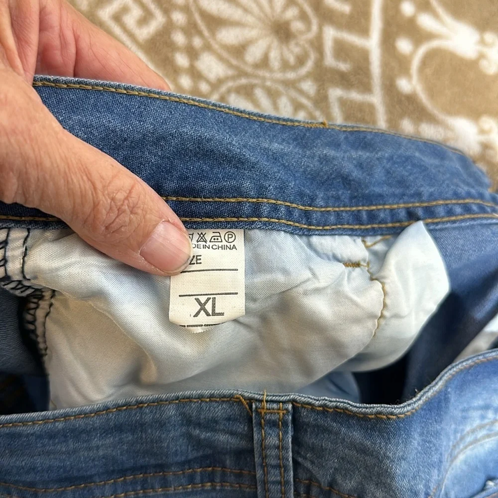 Unbranded Jeans With Embroidery Sz xl Measurements in photos - Picture 4 of 10